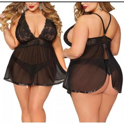 Baby dolls negro con pantaleta